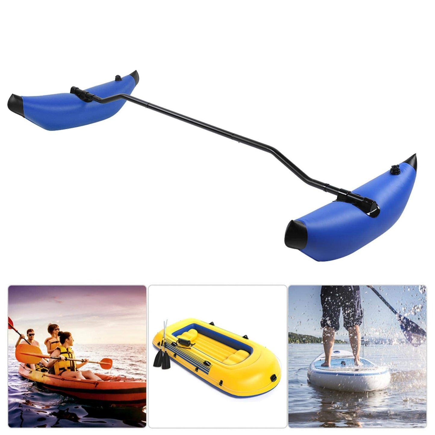 Kayak Outrigger Stabilizer Inflatable Kit Portable PVC for Canoe Kayak Stabilization Easy Install Floating Balance Boat Accessory