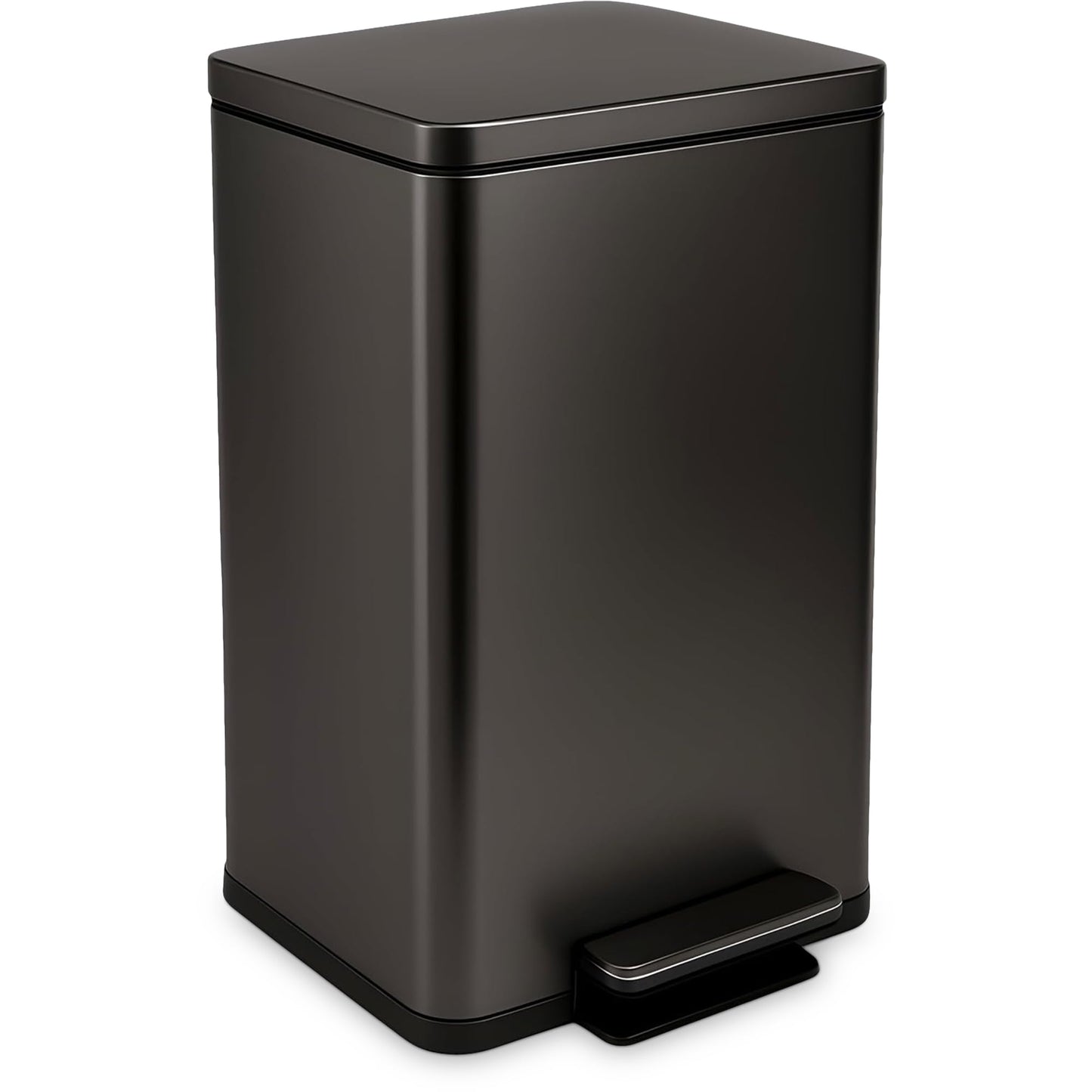 Simpli-Magic 13.2 Gallon (50L) Step Trash Can – Kitchen Garbage Can with Slow-Close Lid – Odor Control, Hands-Free, Easy to Clean, Brushed Stainless Steel