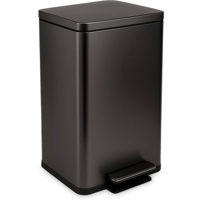Simpli-Magic 13.2 Gallon (50L) Step Trash Can – Kitchen Garbage Can with Slow-Close Lid – Odor Control, Hands-Free, Easy to Clean, Brushed Stainless Steel