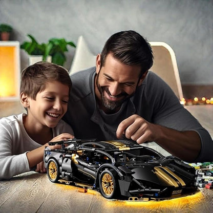 Sport Race Car Building Block Sets for Adults Boys1:14 Technical Remote Control APP Supercar Toys Kits with LED Lights Collectible MOC Contruction for Teens Age 8-12 8-1414+