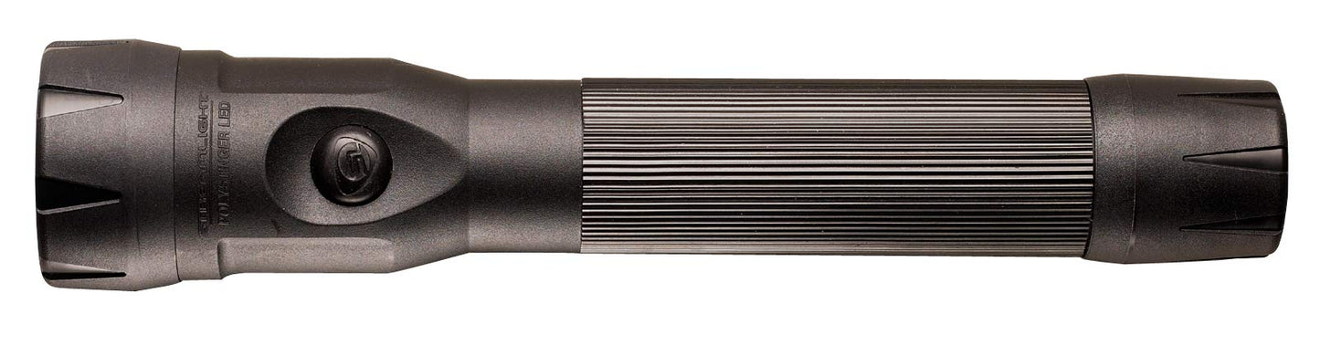 Streamlight 76833 PolyStinger DS LED Flashlight with 120-Volt AC Charger and 1 Piggyback Holder, Black - 385 Lumens