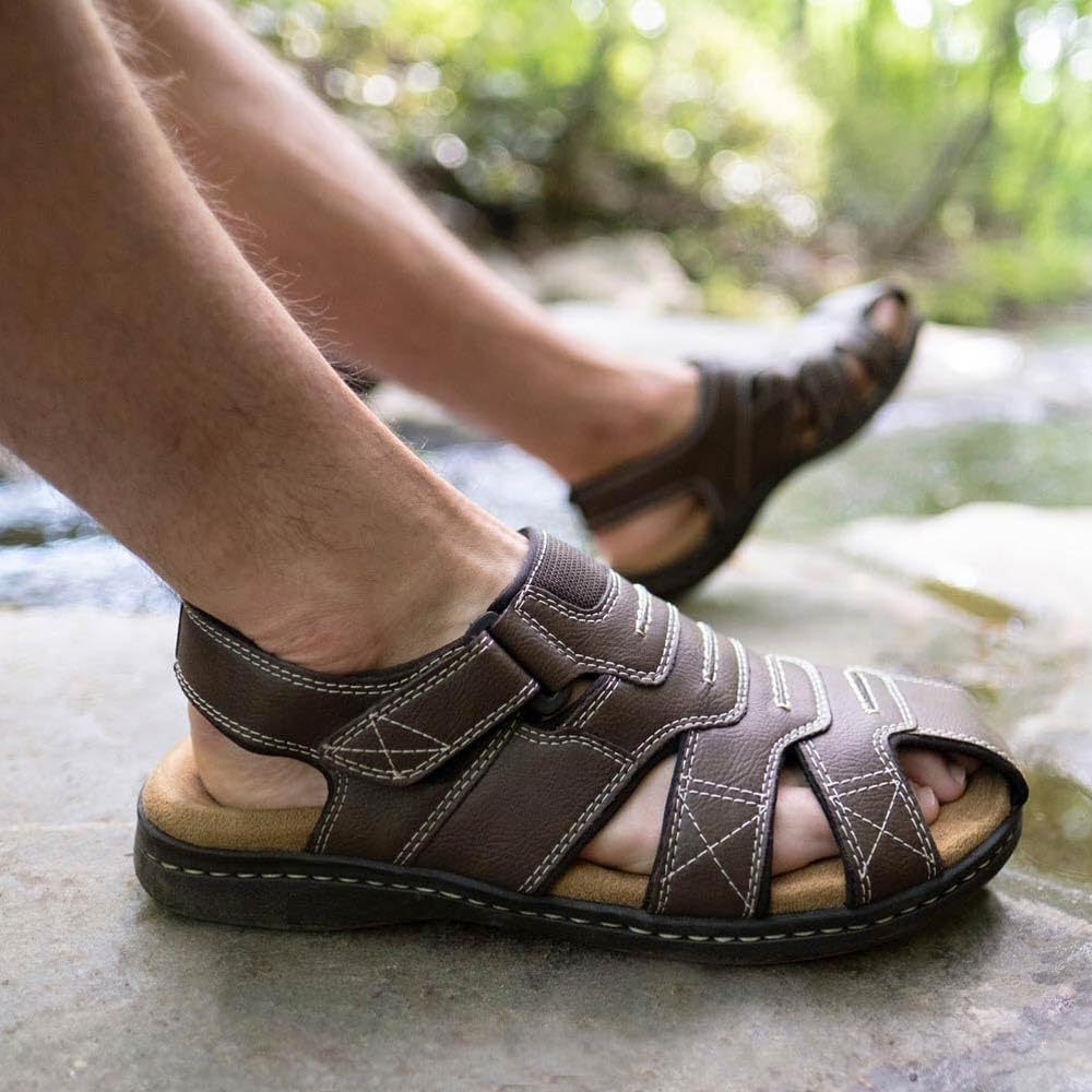 Dockers Mens Searose Outdoor Sport Fisherman Sandal Shoe Rust, 8