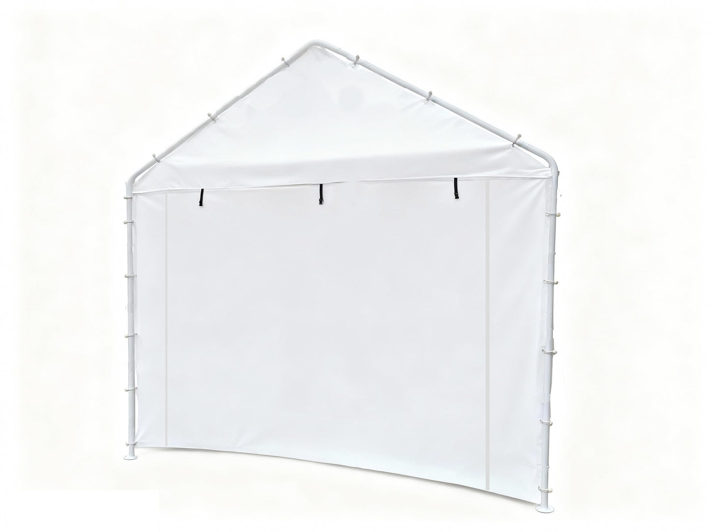 Rutile 10x20 Carport Replacement Sidewall, 180G PE Waterproof & UV Protected Sidewall Cover (White, Sidewall kit Panel Set of 4 w/o Mesh Windows)