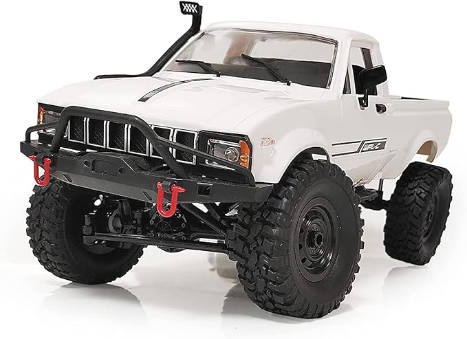YIKESHU RC Crawler Offroad RC Truck 4x4 Remote Control Rock Crawler WPL C24-1 Pickup Trucks with Led Light 2.4 Ghz 1/16 Scale All Terrain Car Brushed RTR Pickup for Adults