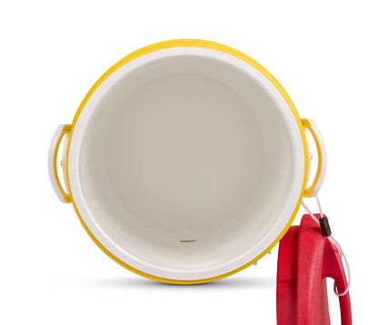 Igloo 10 gallon Industrial Beverage Cooler, Yellow/Red/White