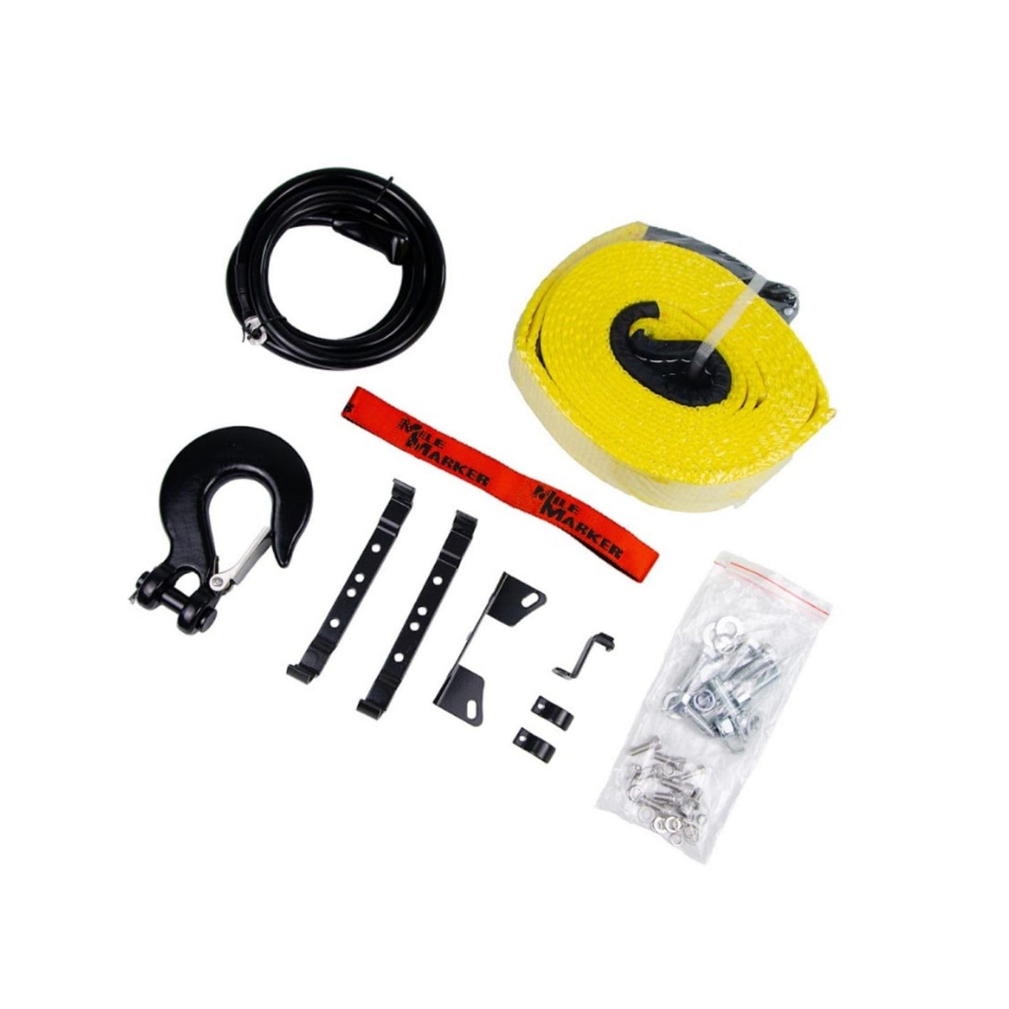 Mile Marker 76-53260W Winch SEC 15 | 3/8” x 72’ Synthetic Rope | 15,000 lb Pulling Capacity | Compact, Lightweight and Waterproof | 6.8 HP Series Wound Motor