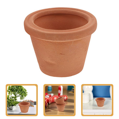 SHINEOFI 3pcs Mini Ceramic Succulent Planters Natural Terracotta Small Pots for Indoor Cactus Herbs Compact Desk Shelf Window Sill Decor Nordic Home Office Accents