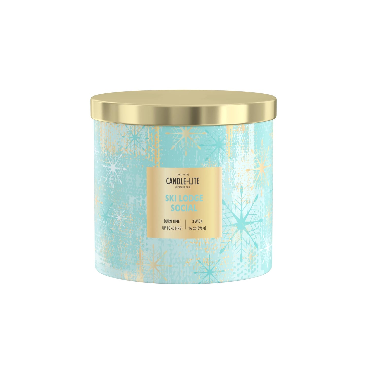Candle-lite Holiday Scented Candles, Apple Blossom with Lavender, 14 oz 3-Wick Jar Candle, Proudly Poured in the USA, Christmas Home Decor Candle, 45 Hours of Burn Time, Holiday Gift for Men and Women