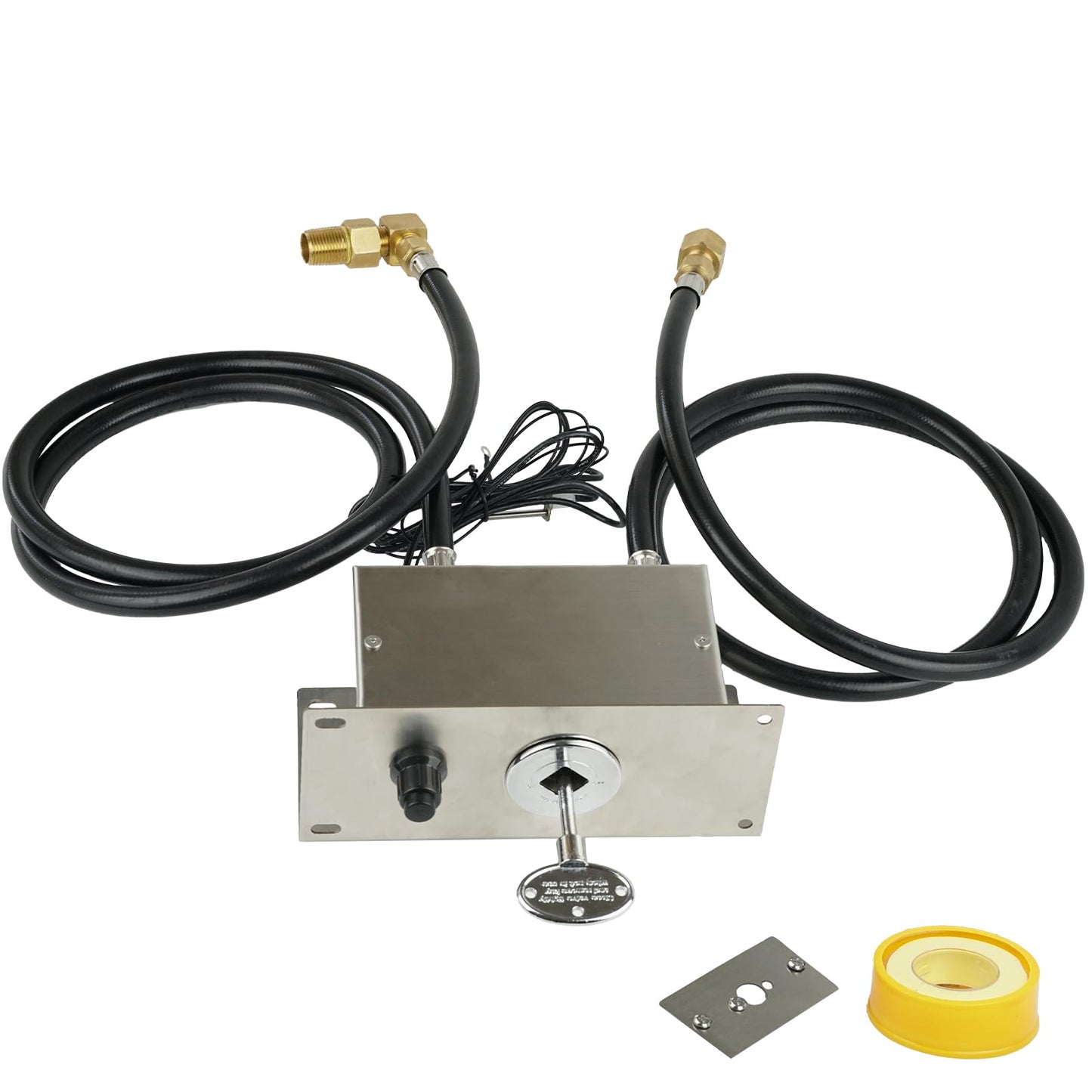 YINIMI All-in-One Natural Gas Fire Pit Ignition System Kit, Outdoor DIY Fire Pit Accessory