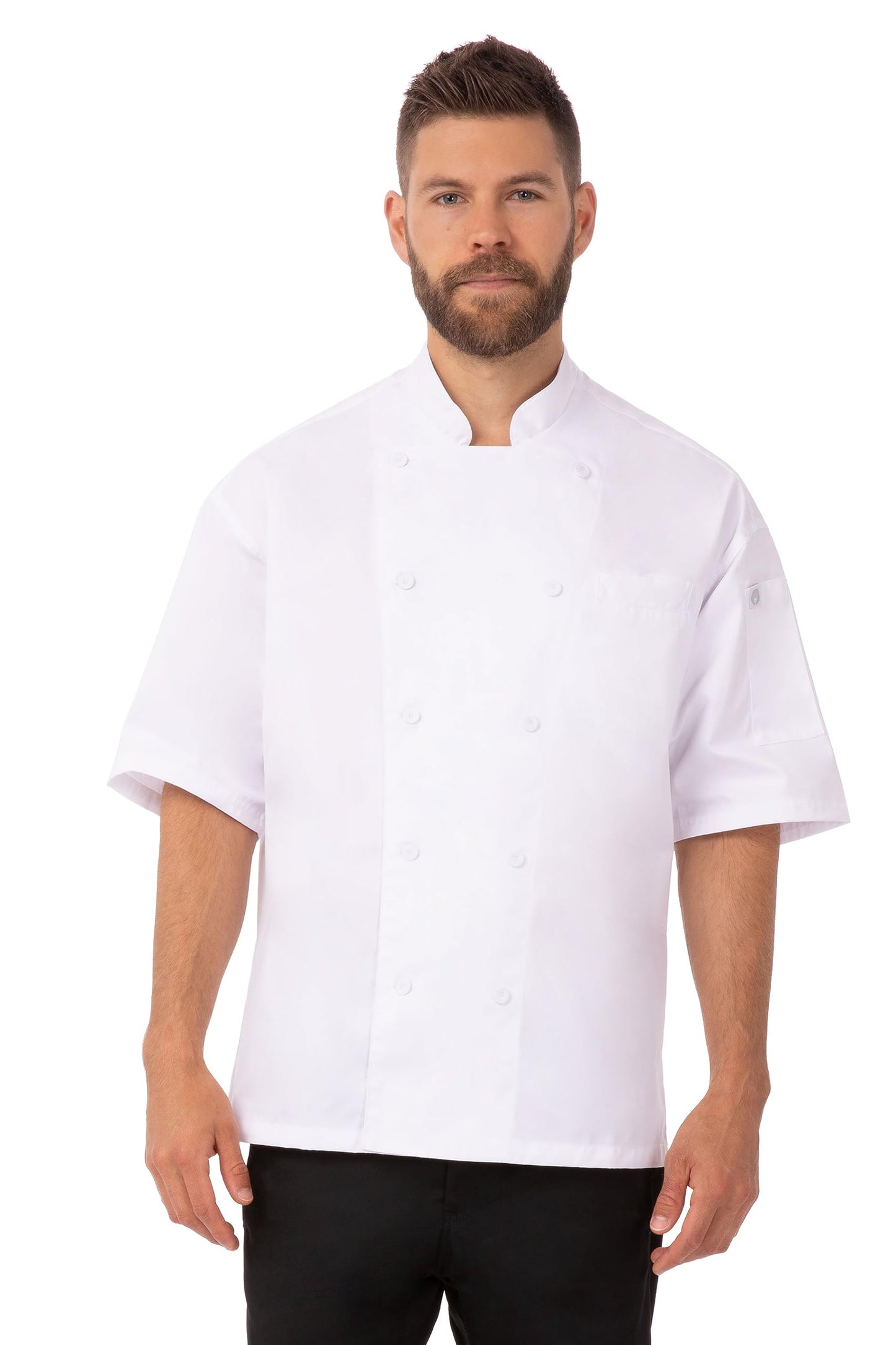 Chef Works Unisex Palermo Executive Chef Coat, White, Small