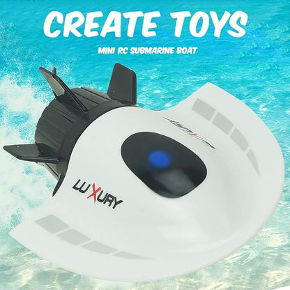 GoolRC Mini RC Submarine Boat Remote Control Waterproof Diving Toy (White)
