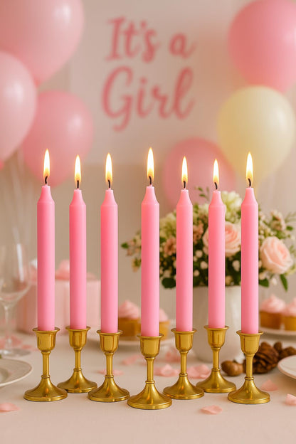 Taper Candles 5 Pack 6 in. Spell, Wicca, Santeria, Energized Candles (Pink)