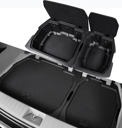QXZcar Kia Carnival Trunk Organizer Storage Box, Insert Cargo Bins for 2021-2026 Carnival, Rear Hatch Container with Lid Tray