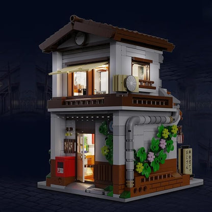 CaDA Japanese Style Canteen House Building Set Master C66014W City Street Brick Kit with Lights 861PCS Modular House Idea Gift for Adults (C66014W)