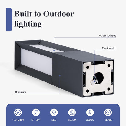 RIRZ Landscape Path Lights, 32" Modern Pathway Lights Wired, 1 Pack IP65 Waterproof Bollard Light, 3000K LED Aluminum Driveway Lighting, Outdoor Lawn Light for Yard Patio Walkway Driveway Pathway