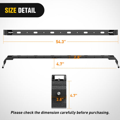 Nilight 300LBS Roof Rack Cross Bars Compatible with Jeep Wrangler JK JKU 2007-2018 JL JLU 2018-2026 Gladiator JT 2020-2026 Hardtop Models, Adjustable Iron Crossbars for Cargo Carrier Luggage Box Tent