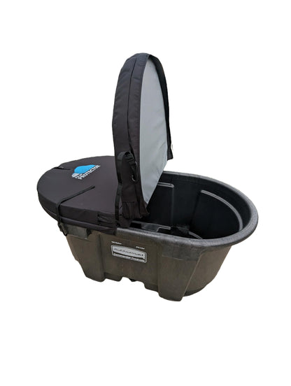 Polar Protector -100 Gallon Oval Stock Tank HARD Insulated Hot Tub Cover Ice Water Therapy Ice Bath Cold Water 100 Gallon Waterproof Rip Proof Tough Keeps Clean Hook Attachment