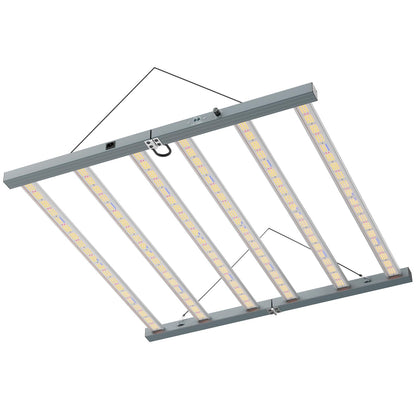 720W Full Spectrum LED Grow Light for Indoor Plants, Foldable 6-Bar Dimmable, 1944μmol/s PPF, 2.7μmol/J, High PPFD Covers 5x5ft Tent for Hydroponic Greenhouse Veg Bloom