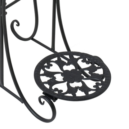 32inch Tall Metal Plant Stand Multi Tiered 4 Tier Multiple Flower Pots Holder Shelf Rack Display Stand Wrought Iron Planter Display Rack Potted Planter Shelves Organizer for Patio Balcony Garden