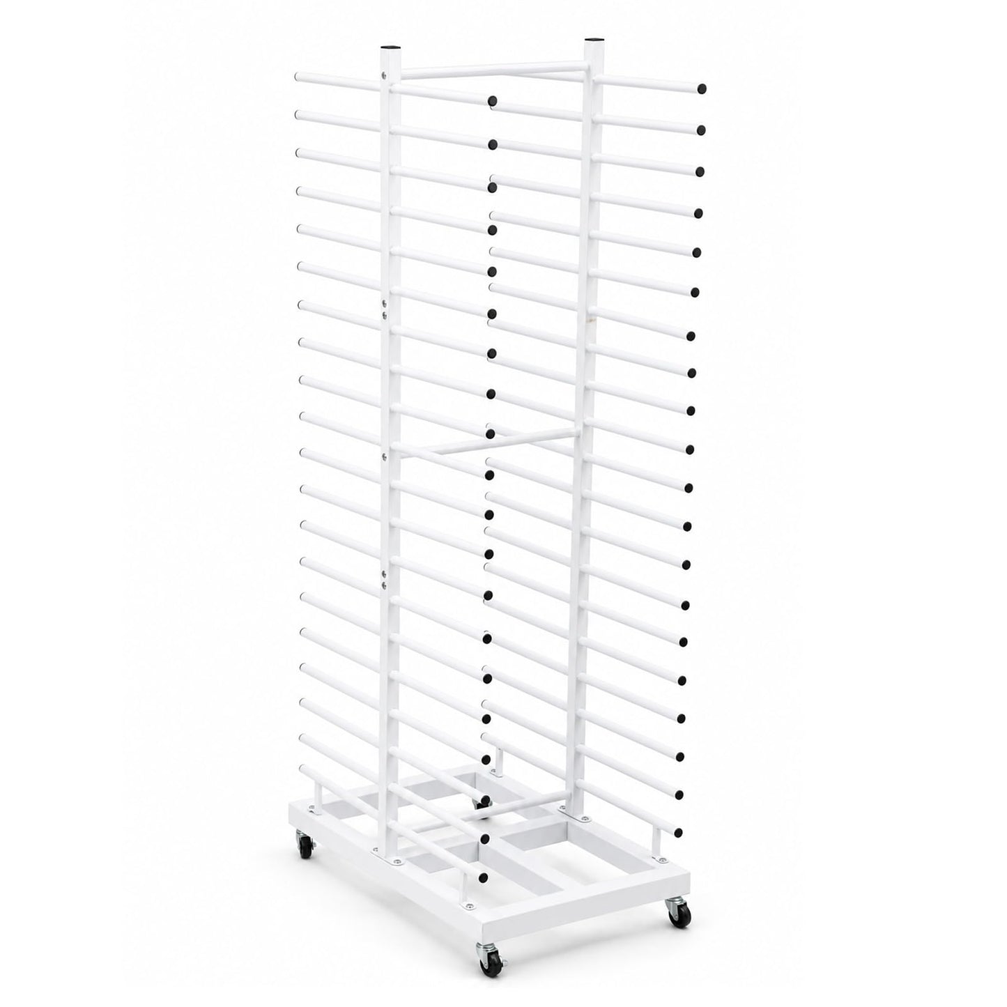 Colingmill 40 Tier Cabinet Doors Paint Drying Rack Stand with Casters Large Capacity Finishing Rack Space Saving Steel Door Drying Stand for Paint Stain Spray Workshop Wood Panels Doors