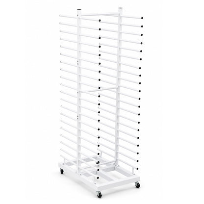 Colingmill 40 Tier Cabinet Doors Paint Drying Rack Stand with Casters Large Capacity Finishing Rack Space Saving Steel Door Drying Stand for Paint Stain Spray Workshop Wood Panels Doors