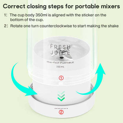 MIAOKE Portable Blender,Fashion Portable Blender for Shakes and Smoothies 11.8 Oz,Magnetic USB Fast Charging Mini Mixer Bottle,Take It for Traveling, Outdoor, Gym, Office, Cars, Gift -PK