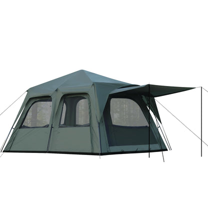 Castle Unicorn Instant 6-8 Person Camping Tent with Porch, Large Family Cabin Tent with 2 Rooms, Tall & Spacious 60s Easy Setup, Waterproof Glamping Tent, Big Tents for Outdoor Camping Hiking Backyard