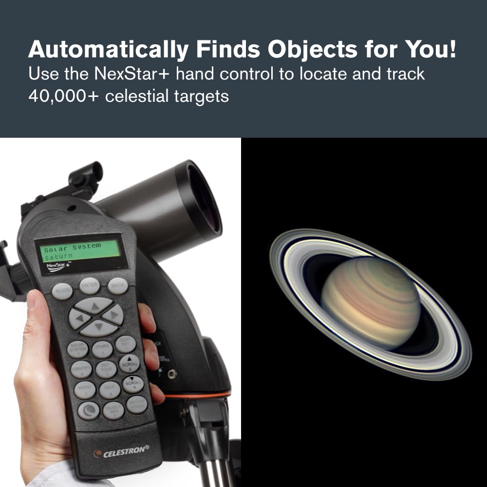 Celestron NexStar 90SLT-Mak Portable Computerised Maksutov-Cassegrain Telescope with Quick-Release Fork-arm Mount, Accessory Tray and 'Starry Night' Special Edition Software, Grey