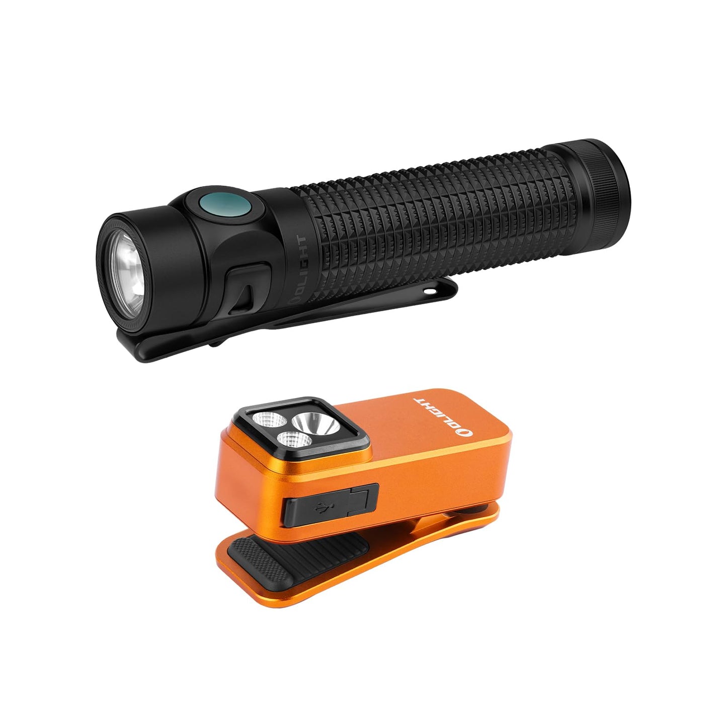 OLIGHT Baton4 Pro EDC Flashlight Rechargeable Bundle Oclip Pro EDC Flashlight Clip-on Light