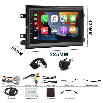 Car Stereo Radio for Ford F150 F250 F350 2004-2014, 7" Touchscreen Android 13 Car Radio Stereo Head Unit Dash Kit with Wireless CarPlay Android Auto GPS Navi SWC DSP FM WiFi Bluetooth Camera Mic