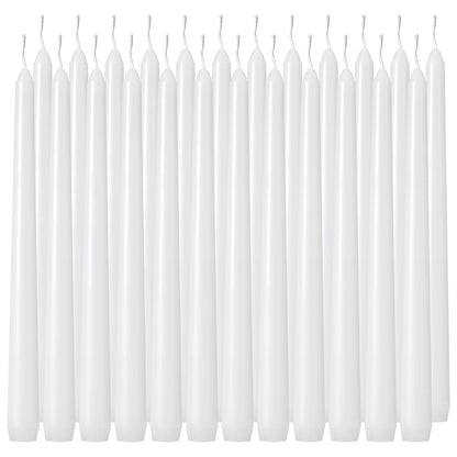 Tuyai 24 Pack Tall White Taper Candles, 10 inch (H) Dripless, Unscented Dinner Candle, Smokeless Taper Candles, Paraffin Wax with Cotton Wicks, 8 Hours Burn Time