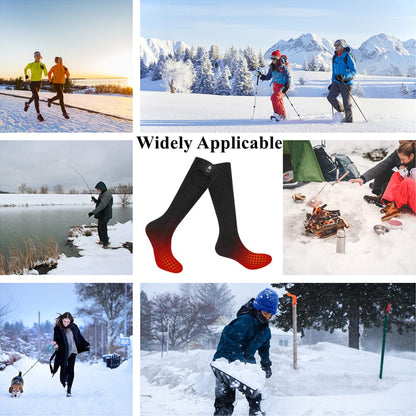 SAVIOR HEAT Heated Socks for Men Women, App Control Rechargeable Battery Electric Ski Socks, 3 Heat Levels Washable Thermal for Snowboarding, Hunting, Work, Hiking, Biking,Camping (Small)
