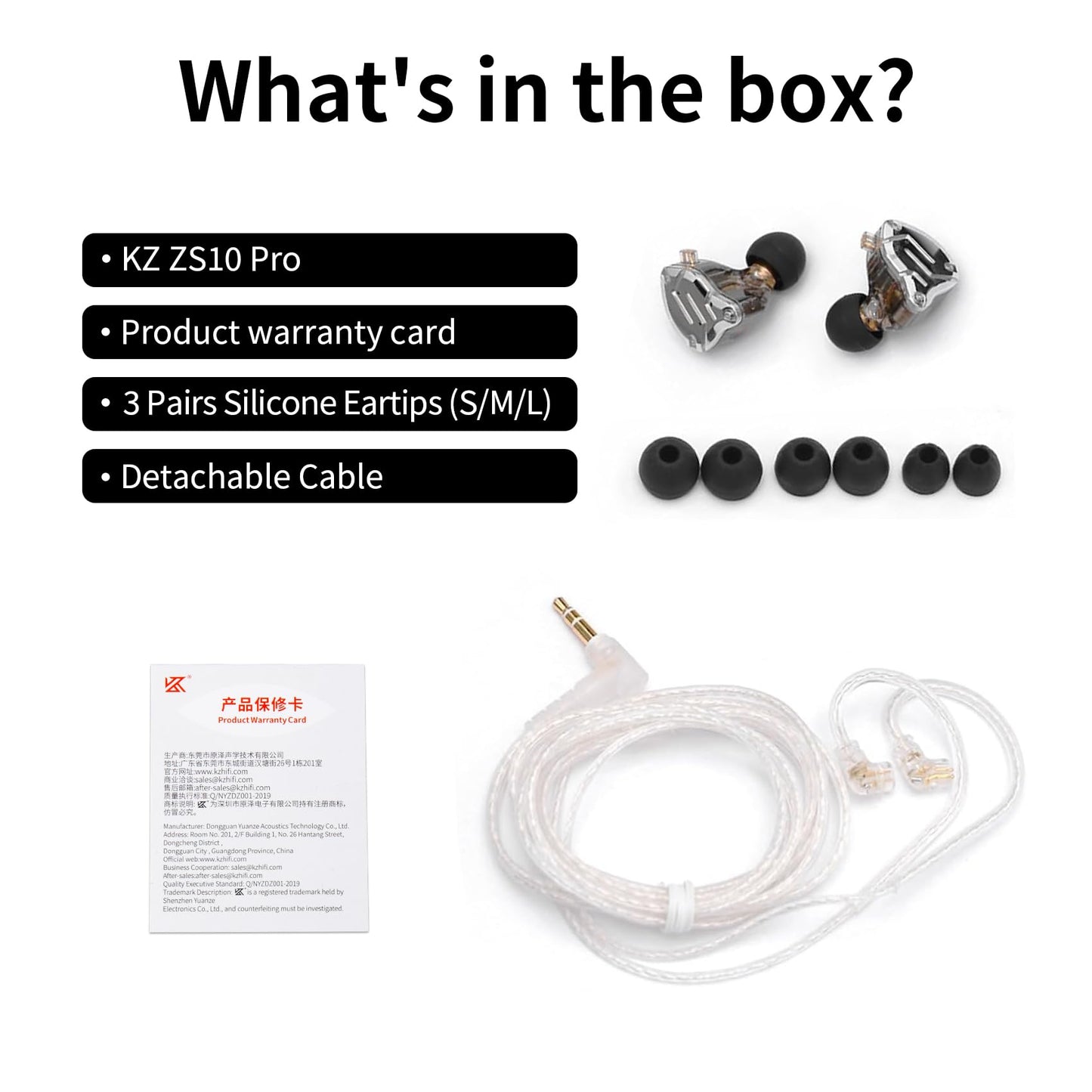 Gaming Earbuds Headphone, KZ ZS10 Pro Gaming for IEM Earphone, KZ in Ear Monitor IEM HiFi Earphone Earbuds with 5 Driver 4BA 1DD with Detachable 0.75mm 2 Pin Cable for Singer (Purple No Mic)…