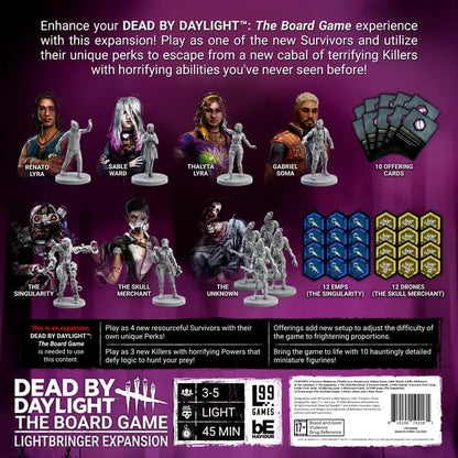 Dead by Daylight: Lightbringer Expansion – Horror Board Game Add-On with New Survivors and Maps
