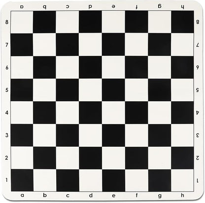 Tournament Chess Board 20 Inch Silicone Mat Black and White Squares with Mark