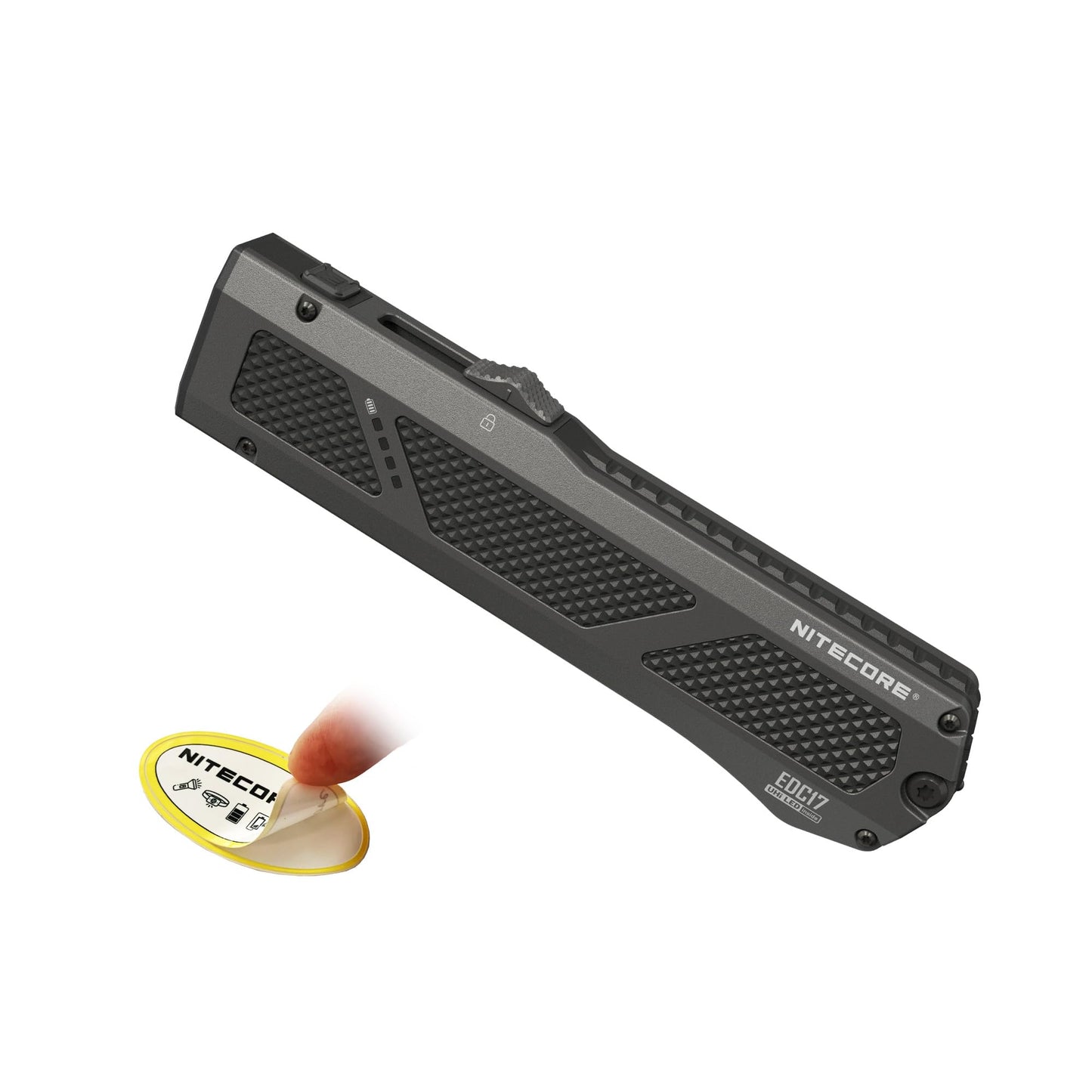 Nitecore EDC17 1500 Lumens EDC Flashlight – 3-in-1 with White Light, UV Black Light and Green Module, Slim Flat Stainless Steel, USB-C Rechargeable, Waterproof for Outdoor or Work