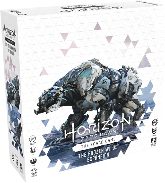 Steamforged Games H-Zero Dawn The Board Game Expansion Bundle: Frozen Wilds Sacred Lands The Lawless Badlands and Thunderjaw (4 Items)
