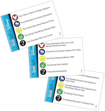 USAOPOLY Geek Out! Disney Party Game | Enchanting Version of Popular Geek Out Board Game | A Trivia Bluffing Game Featuring Favorite Disney Characters | Perfect for Fun Family Board Game Night |