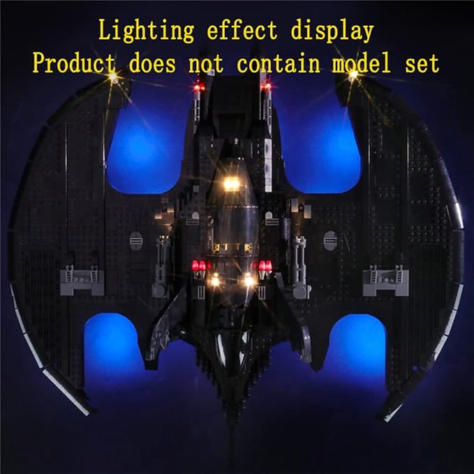 LED Light Kit Compatible with Lego 1989 Batwing - Lighting Set for 76161 Building Model (Model Set Not Included)