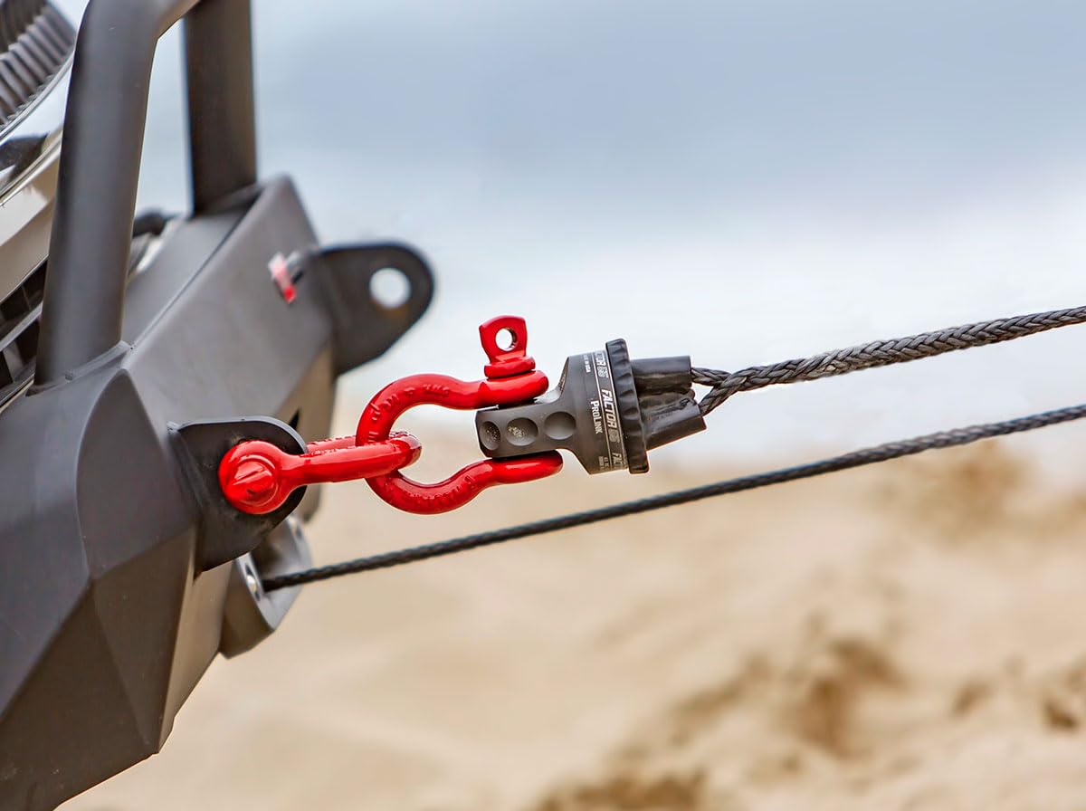 Factor 55 00015-06 Prolink Original Shackle Mount Replaces Winch Hook with a Stronger Shackle D Ring Mount Max Load Rating 16,000 lb. Ideal for 4x4 Off Road Adventures - Gray