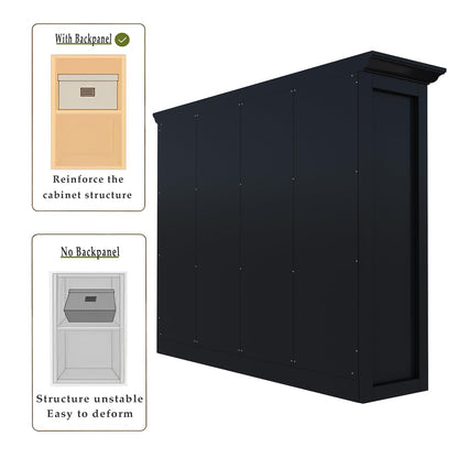 OSCHF Cube Storage Bookcase with Base - Wooden 3 Tiers Floor Standing Open Shelf Cabinet for Home and Office, 12-Cube Lattice Bookshelf, Black