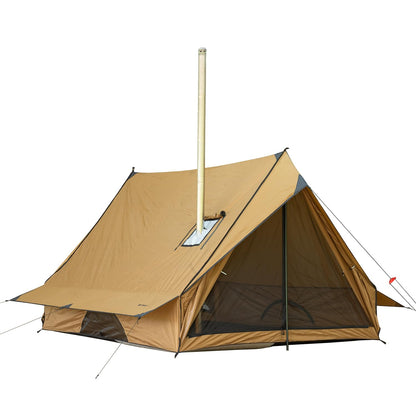 POMOLY Camping Hot Tent Cabin Tent, Chalet 70 Pro Portable Wall Tents with Stove Jack and Two Poles for 2-3 Person Hiking, Backpacking (M)