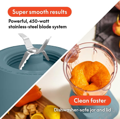Bella 10-Speed Countertop Blender - Slim Flip & Store Design, 48oz Capacity, Dishwasher Safe, Stainless Steel Blade