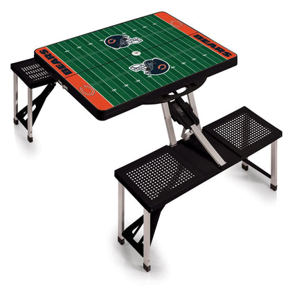 NFL Chicago Bears Sport Digital Print Picnic Table, One Size, Black