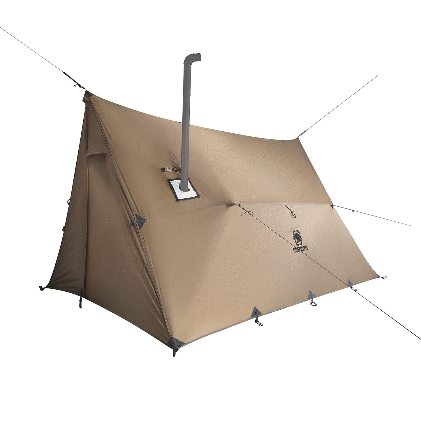 OneTigris ROCDOMUS Hot Tent with Stove Jack, 3000mm Waterproof, Versatile Lightweight Hammock Tent for Camping, Hiking, Backpacking, Bushcraft, Car Trips