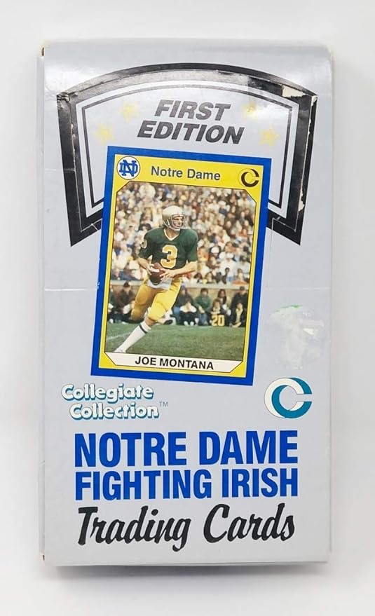 1990 Notre Dame Fighting Irish 1st Edition Trading Cards in Store Display Box - 36 Count Packs (288 Total Cards)