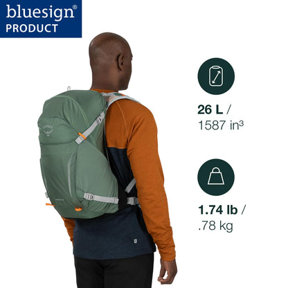 Osprey Hikelite 26L Unisex Hiking Backpack – Lightweight Daypack with Breathable Backpanel and Raincover – Ideal for Day Hikes, Travel, and Everyday Use in Any Weather, Atlas Blue