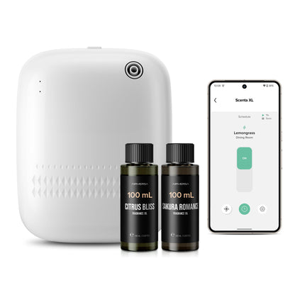 Airversa Smart Scent Air Machine with 400mL Capacity Up to 2000 sq.ft. Waterless Essential Oil Diffuser for Home and Commercial Use, Aromatherapy Scent Diffuser for Large Rooms, ANW-Black