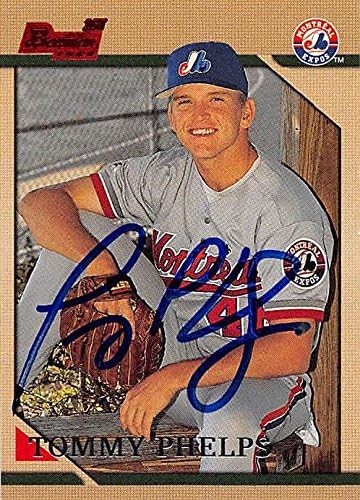 Sports Memorabilia Autograph Warehouse 244879 Tommy Phelps Autographed Baseball Card - Montreal Expos FT 1996 Bowman 1st - No. 339 Rookie