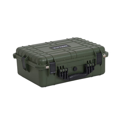 MEIJIA Portable IP67 Waterproof Protective Case,Hard Camera Case,Customized Fit Foam Inserted, Fit for Camera, Equipments, Lens,Drones,19.78“X15.77"x7.41" (Green)